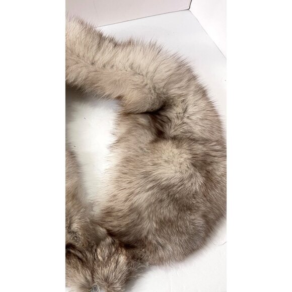 Vintage 50s Silver Fox Fur 40" Collar from Dress Coat - Picture 4 of 6